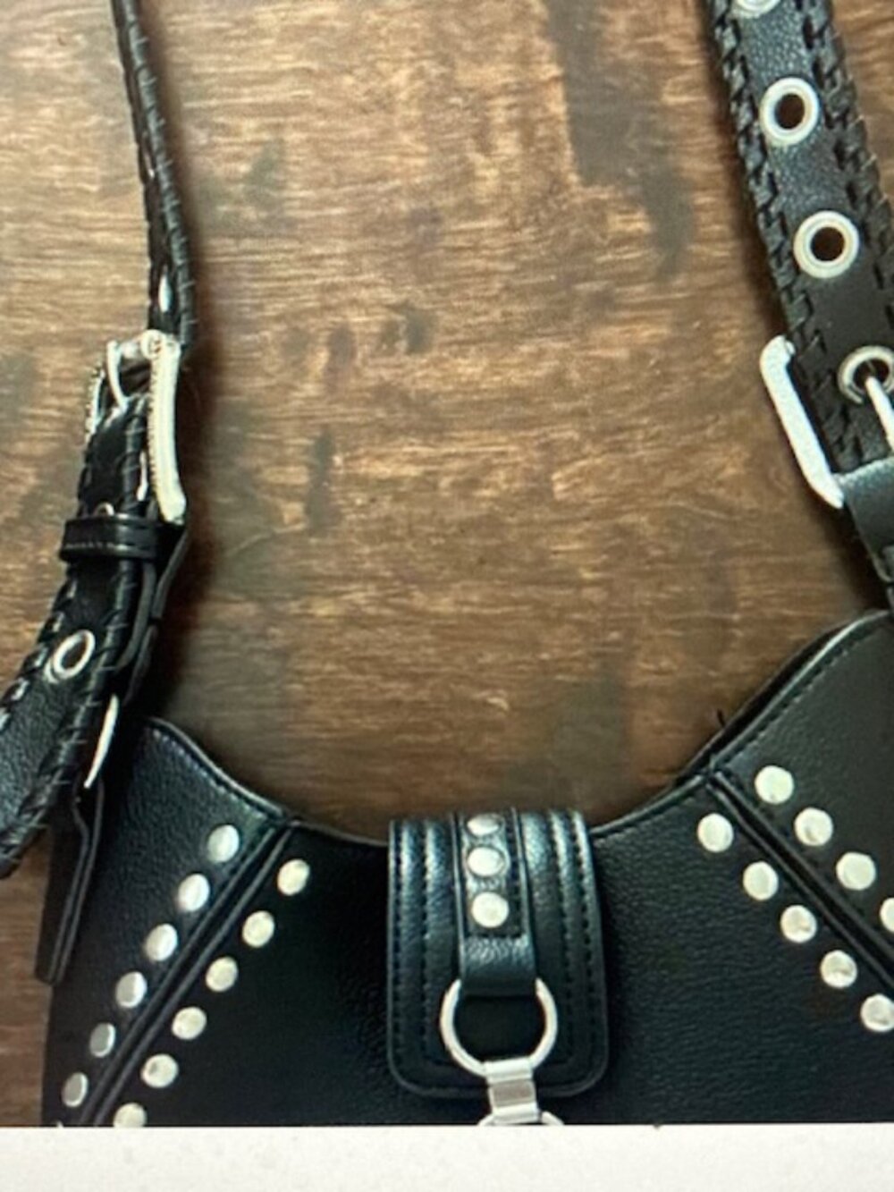 Urban Outfitters black studded purse